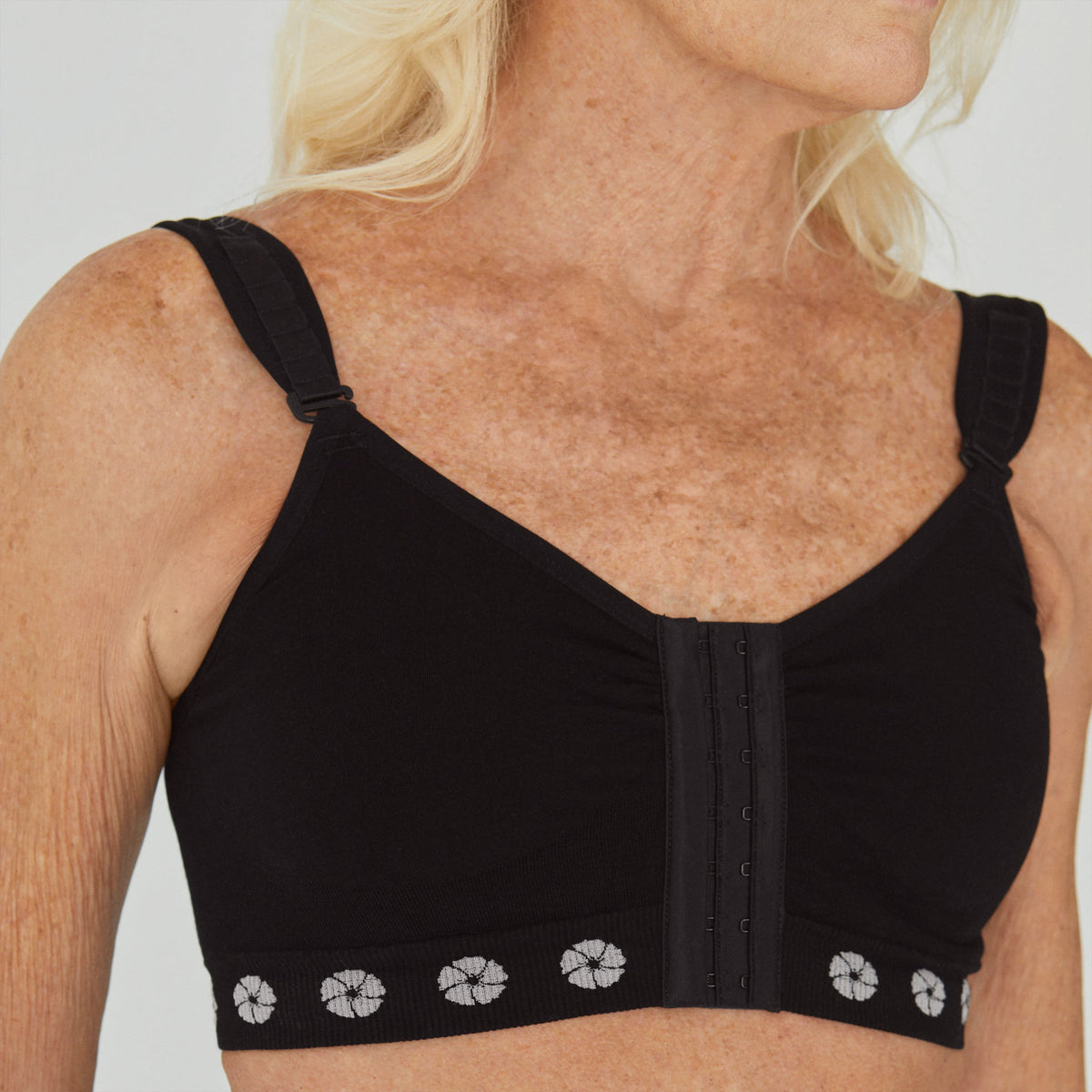 Peony Hook & Eye Menopause Bra